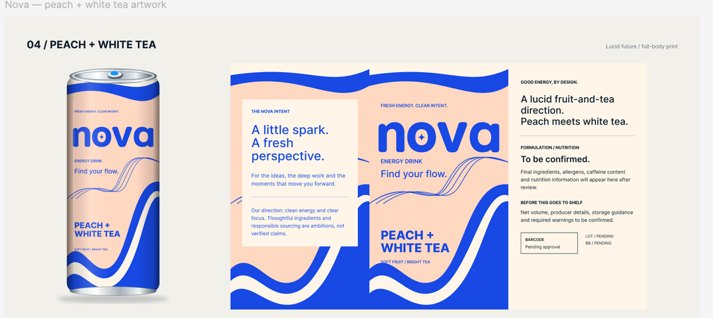 Nova Peach + White Tea – Single Can